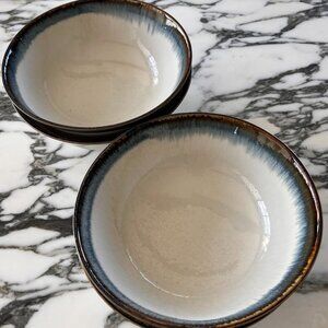 Japanese Artisan Blue Hand Glazed Ramen Noodle Bowl 8.5 IN